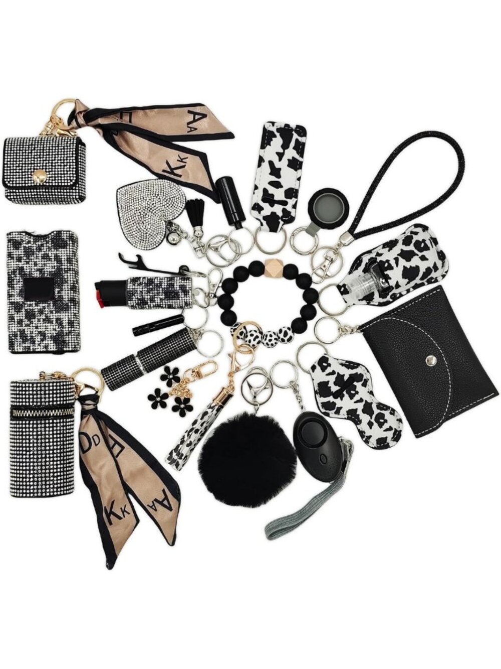 Chic Keychain Set Gift for Women | Stylish Card Holder & Accessory Bundle